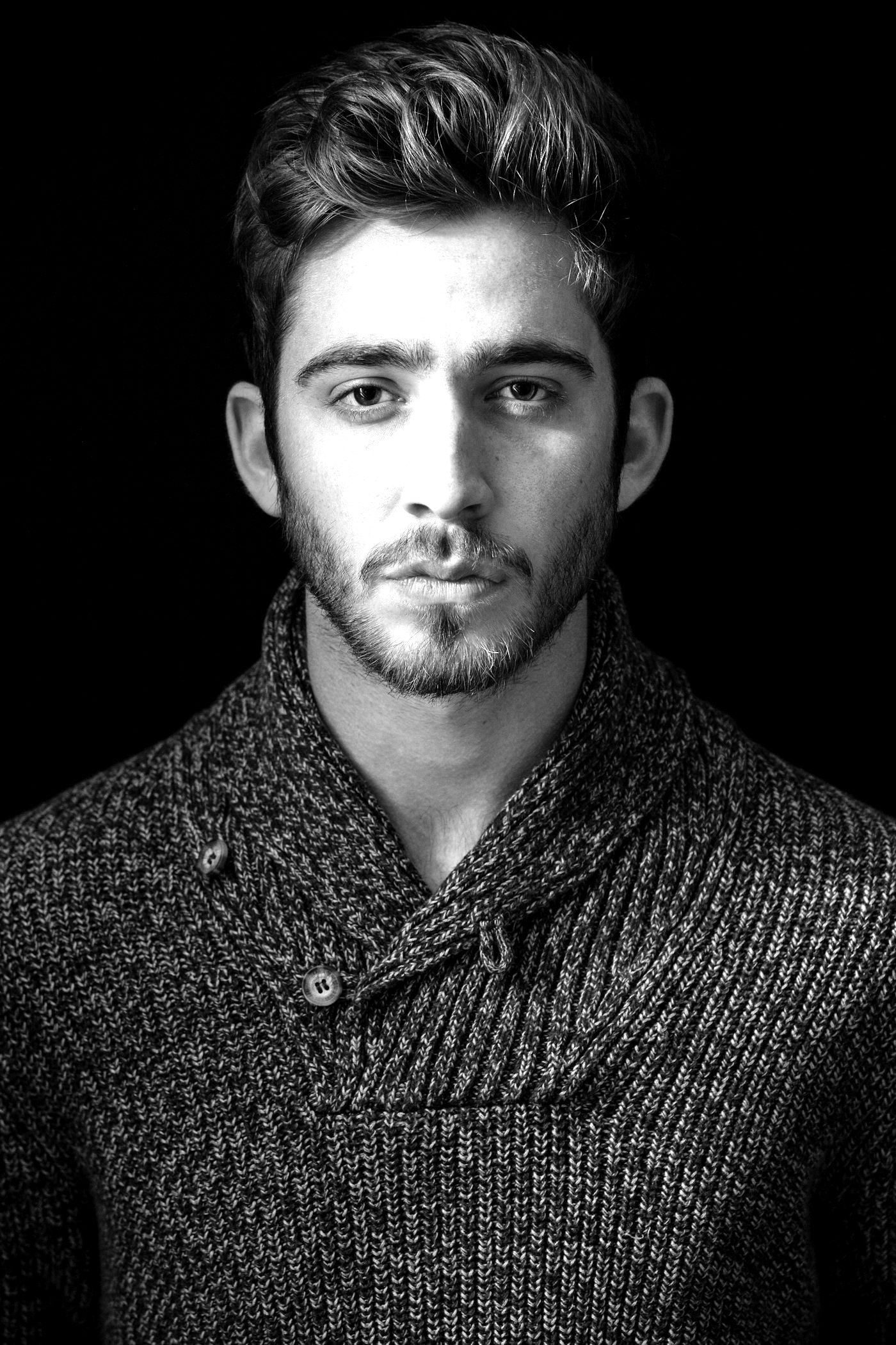 Monochrome portrait of Emad Fanaeian